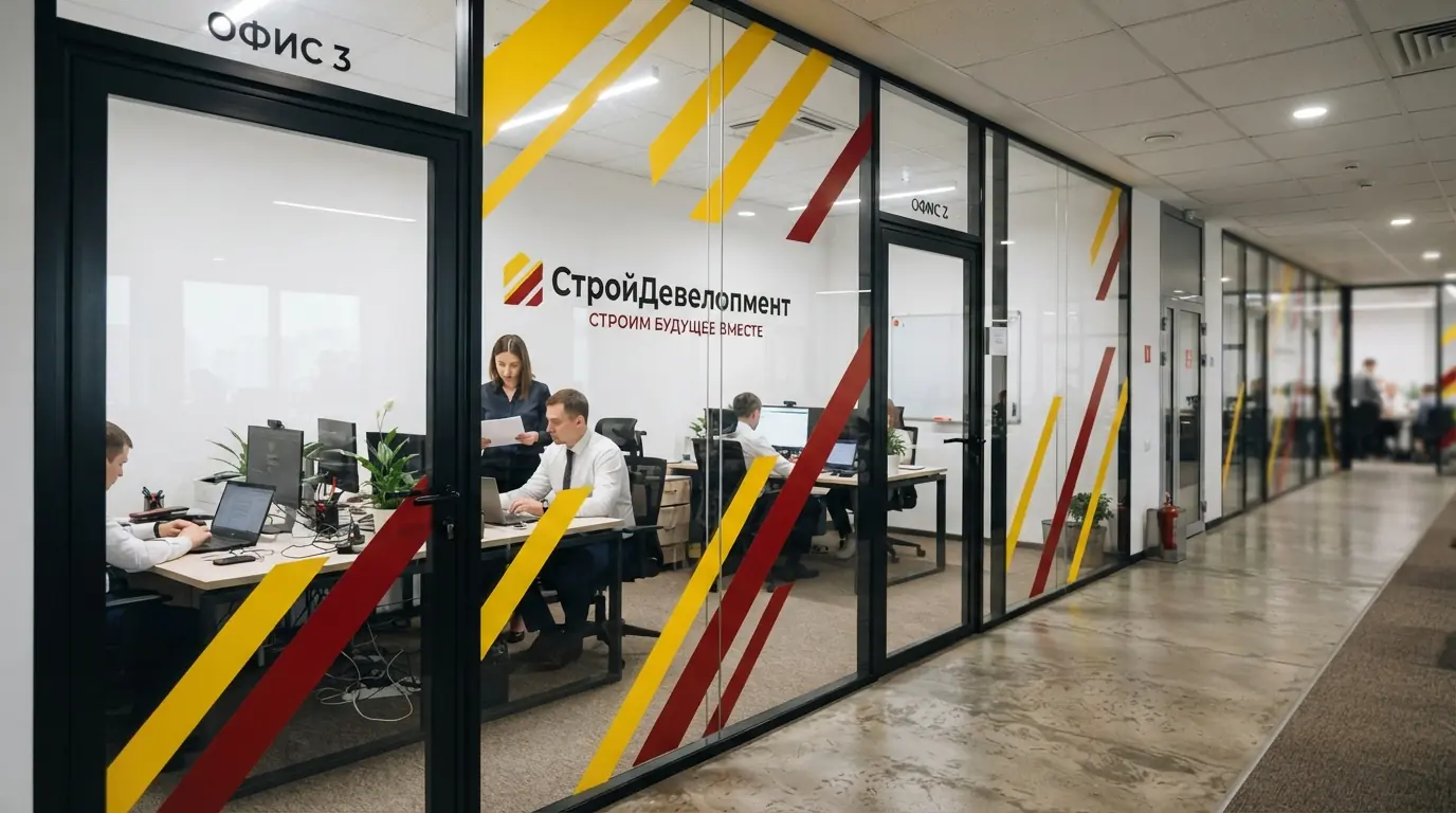 Офисные двери в переговорной зоне компании